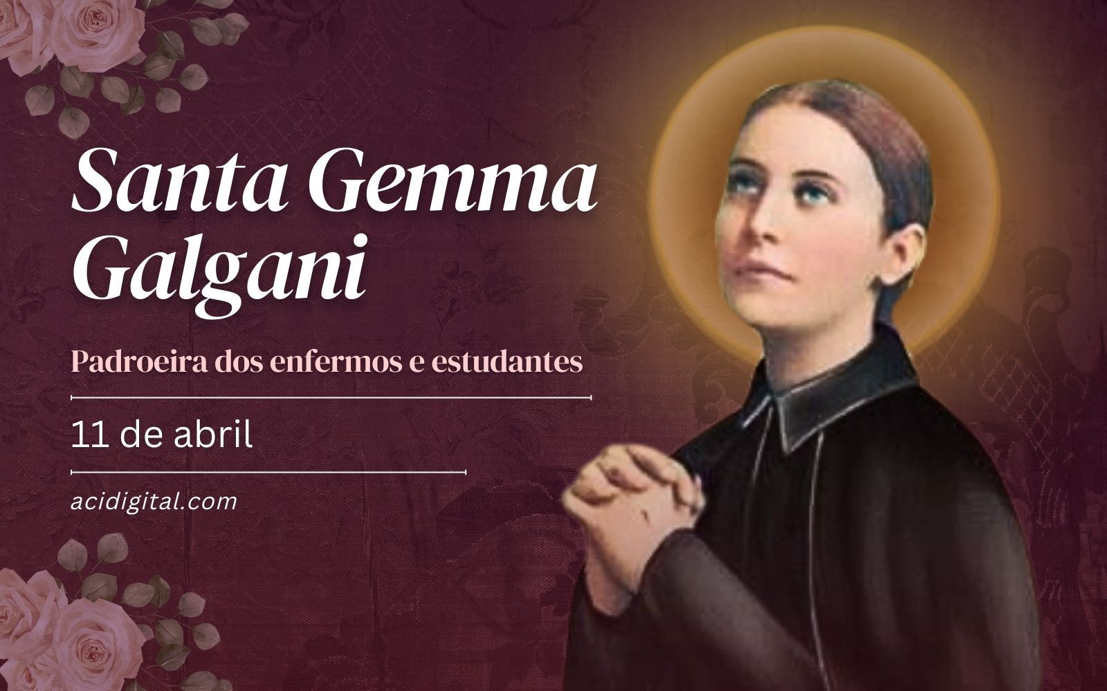 Igreja comemora hoje a jovem Santa Gemma Galgani