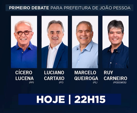 Band/Arapuan promove primeiro debate entre candidatos à prefeitura de João Pessoa nesta quinta