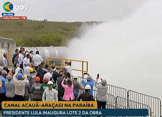 Presidente Lula inaugura novo lote do canal Acauã-Araçagi com investimento de R$ 715 milhões