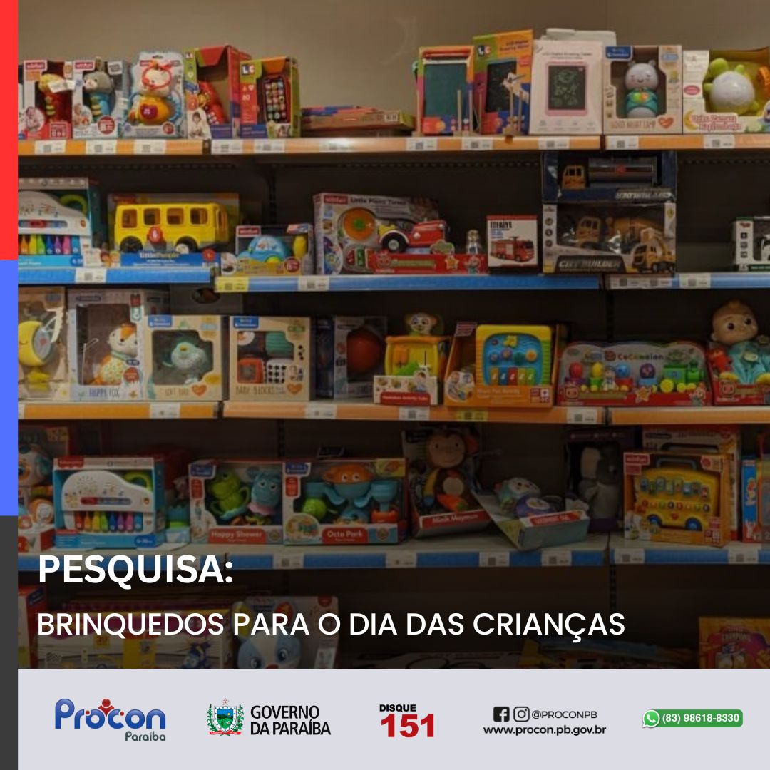 Dia das Crianças: diferença no preço de brinquedo educativo chega a 106% em JP