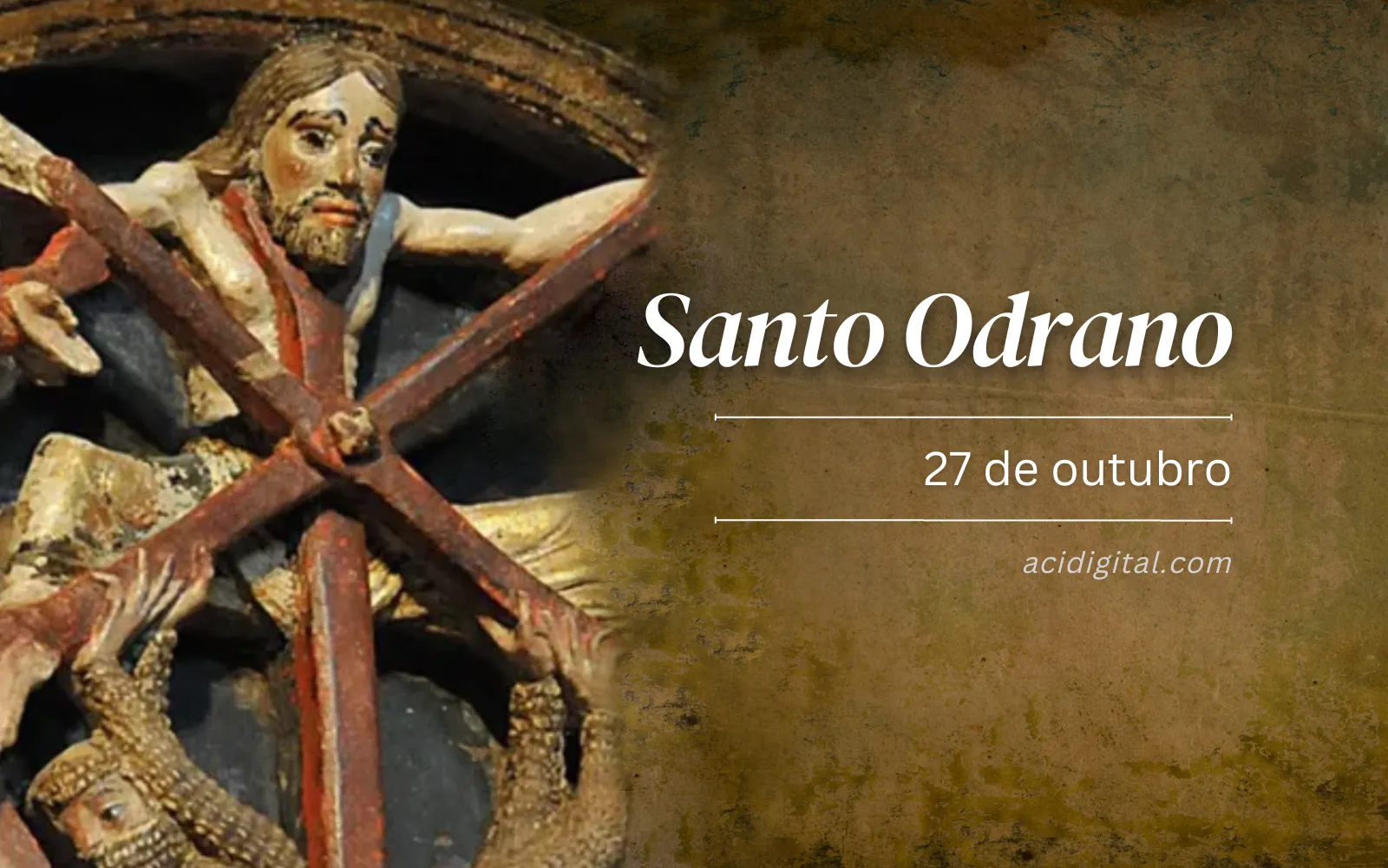 Hoje é dia de santo Odrano, abade e fundador irlandês, apóstolo da Escócia