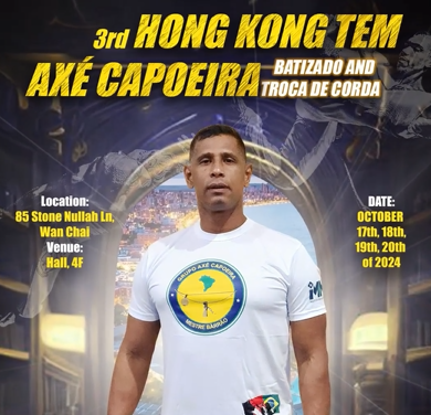 Mestre Manhoso representa João Pessoa em evento internacional de Capoeira em Hong Kong