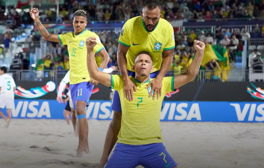 Seleção Brasileira de Futebol de Areia enfrenta Colômbia em João Pessoa no dia 26 de outubro