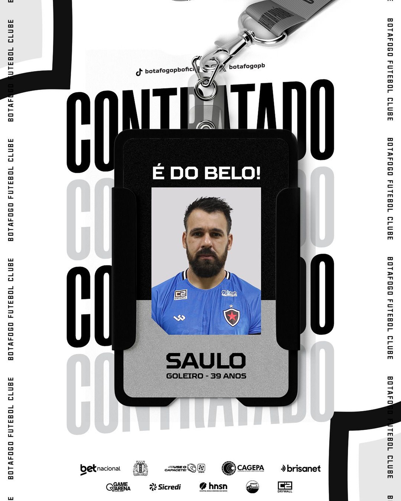 Botafogo-PB anuncia retorno do goleiro Saulo, bicampeão paraibano, para a temporada 2025