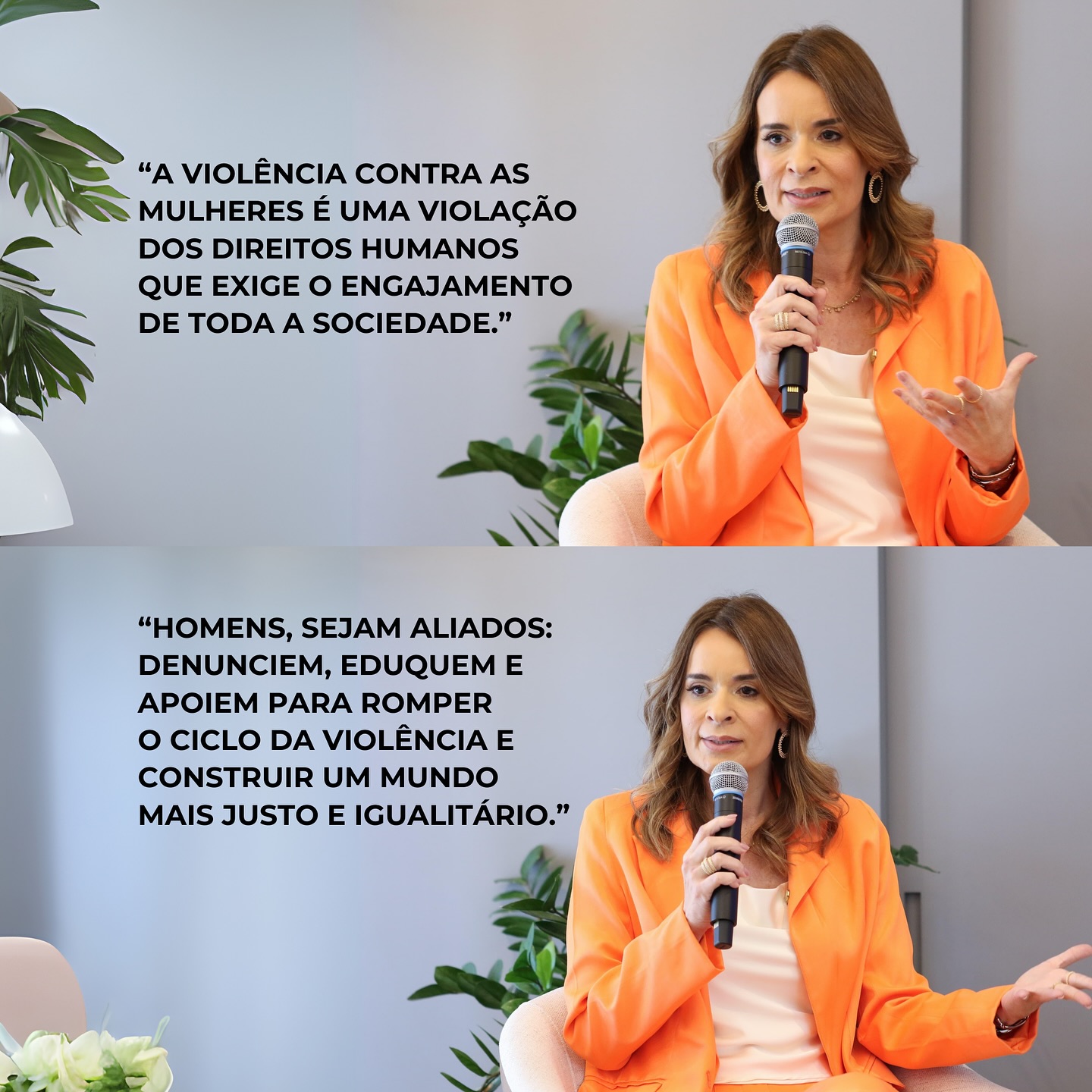 Daniella Ribeiro reforça papel dos homens no combate à violência contra a mulher no Dia da Mobilização do Homem