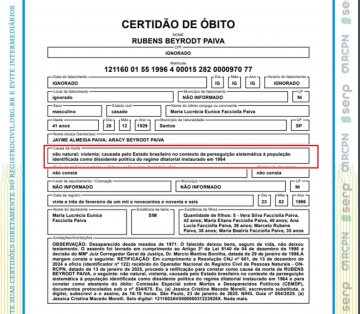 REPARAÇÃO HISTÓRICA: cartórios da Paraíba começam a atualizar certidões de óbito de vítimas da ditadura militar