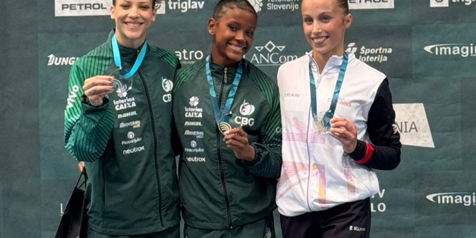 Ginástica brasileira faz dobradinhas em Copa do Mundo na Eslovênia