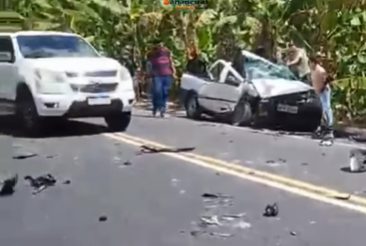 Três ficam feridos em grave acidente envolvendo carro do Fisco da Paraíba, em Bananeiras