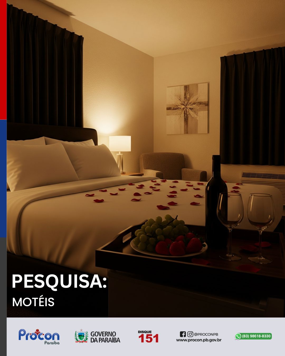 Dia dos Namorados: suítes de motéis e pousadas podem ser reservadas por até R$ 32 em João Pessoa