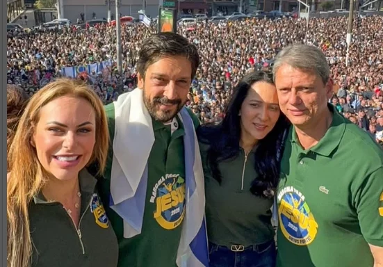 Nunes e Tarcísio falam para mais de 2 milhões na ‘Marcha para Jesus em SP’ e destacam fé como base de governo