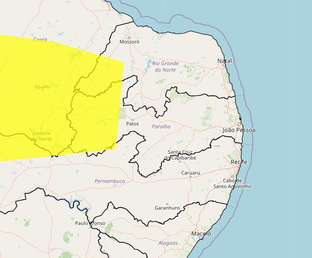 Inmet emite alerta de tempo seco e baixa umidade para 56 municípios do Sertão da Paraíba