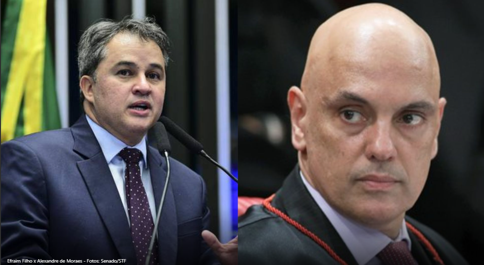 Efraim é o único senador paraibano a apoiar o impeachment de Alexandre de Moraes
