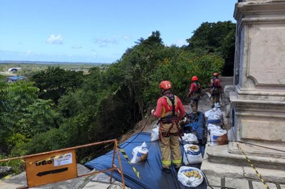 MPF acompanha medidas de contenção em barreira próxima à Igreja de Nossa Senhora da Guia, em Lucena