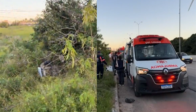Motorista de aplicativo morre e passageiro fica ferido em acidente no Litoral Sul