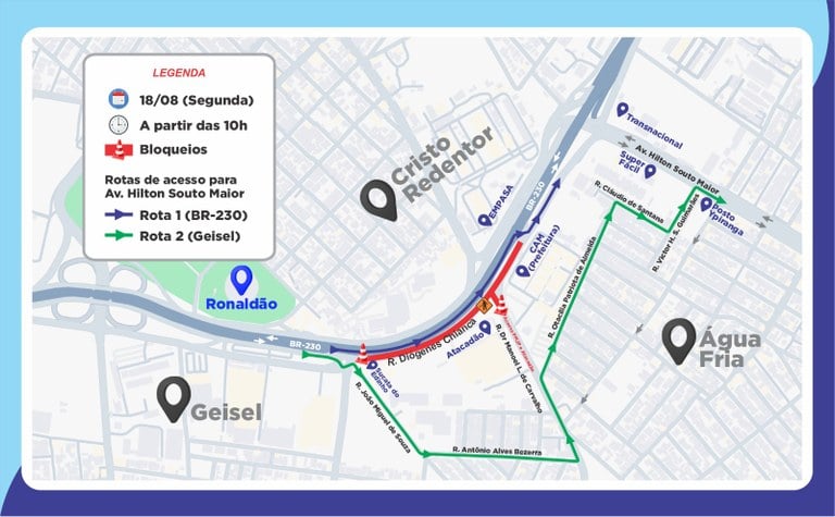 Nova etapa do Viaduto Prefeito Luciano Agra é iniciada e provoca interdição temporária em Água Fria