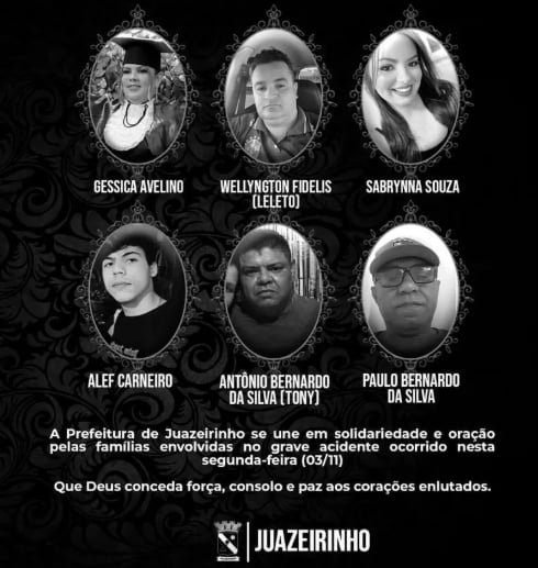 Prefeitura de Juazeirinho decreta luto oficial por vítimas de acidente na BR-230