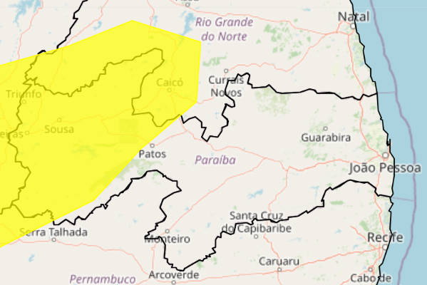 Inmet emite alerta de baixa umidade para 75 municípios do Sertão paraibano