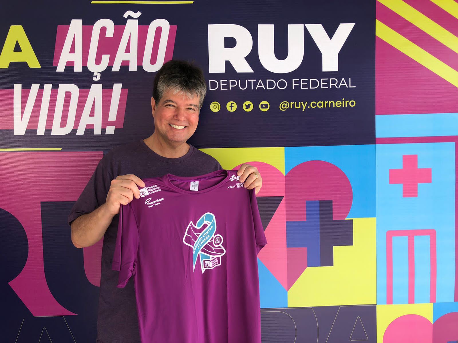 Ruy destaca papel social da Corrida Contra o Câncer e reforça apoio ao Hospital Napoleão Laureano