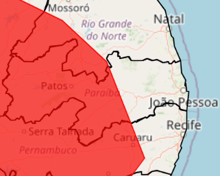 Inmet emite três alertas de chuvas intensas para as próximas horas na Paraíba