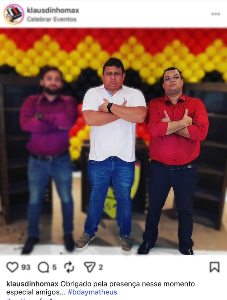 Klaus Pereira da Silva ao lado do deputado Walber Virgolino.