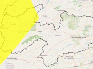 Inmet renova alerta de baixa umidade neste domingo e atinge 64 cidades da Paraíba